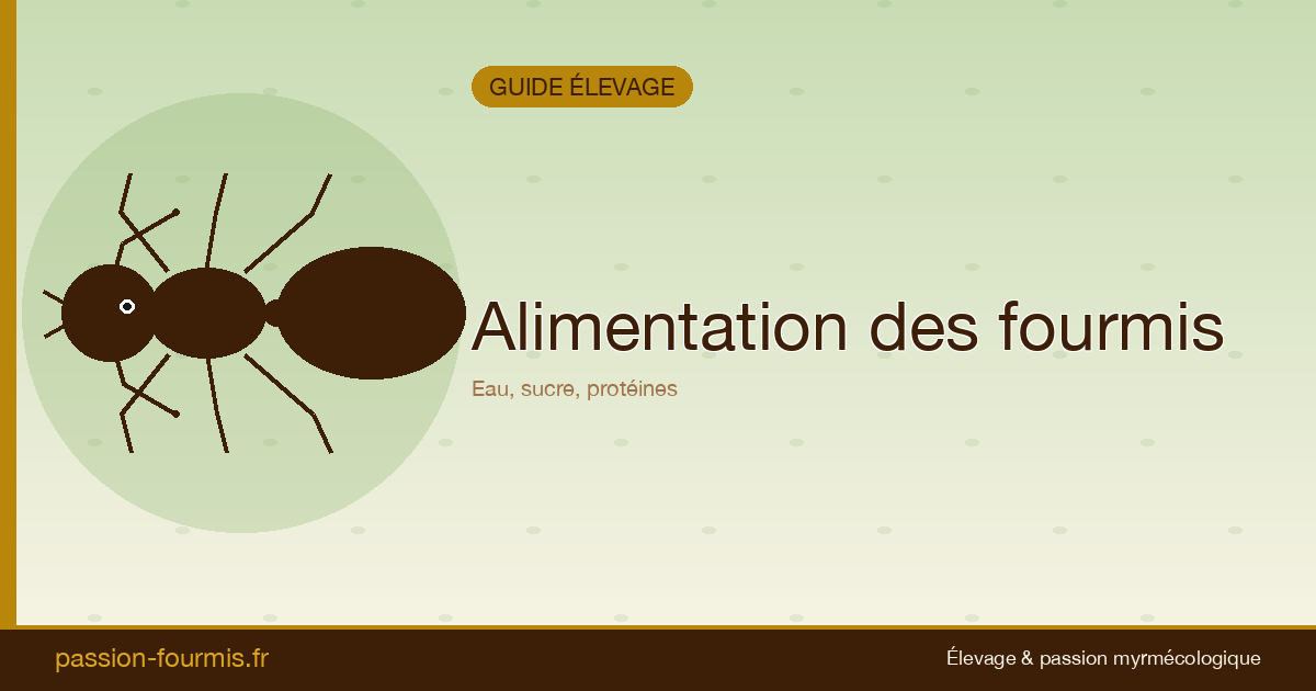L’alimentation des fourmis : eau, sucres, protéines