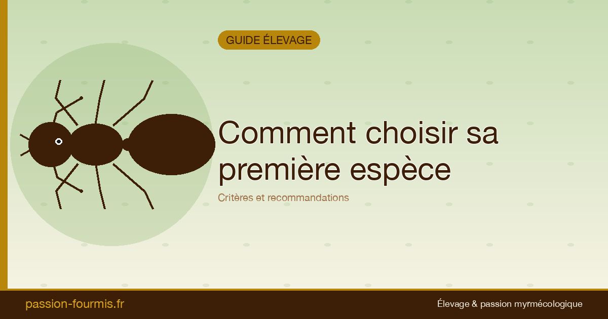 Comment choisir sa première espèce de fourmi ?