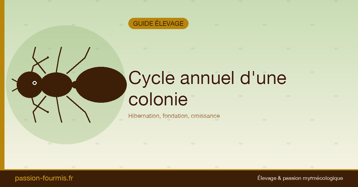 Le cycle annuel d’une colonie de fourmis