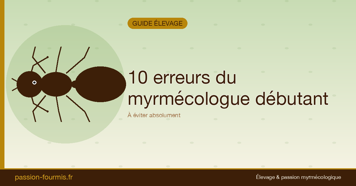 10 erreurs du myrmécologue débutant à éviter