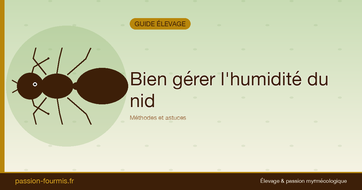Bien gérer l’humidité du nid de fourmis