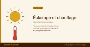 Éclairage et chauffage du nid : héliothermie pratique