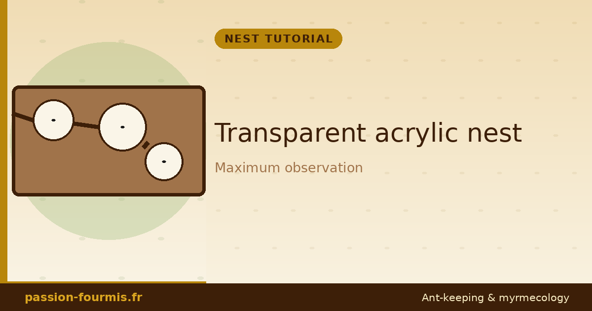 Transparent acrylic nest: maximum observation