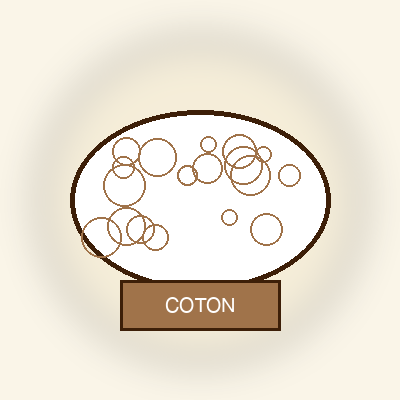 Coton hydrophile cardé en feuilles